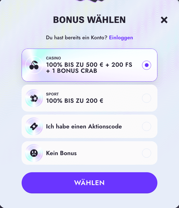 Vipsta Casino Registration