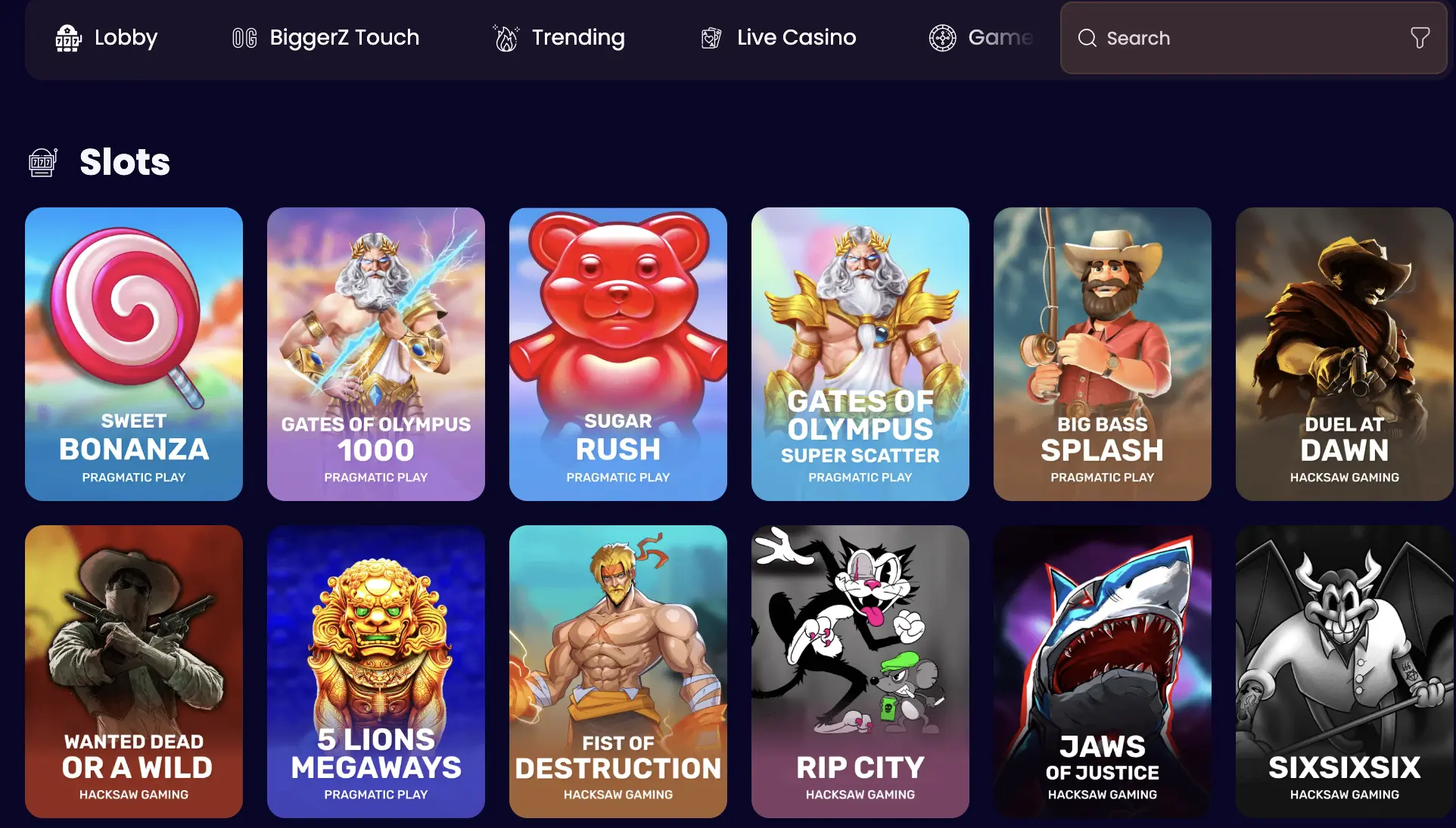 Spelaanbod bij BiggerZ