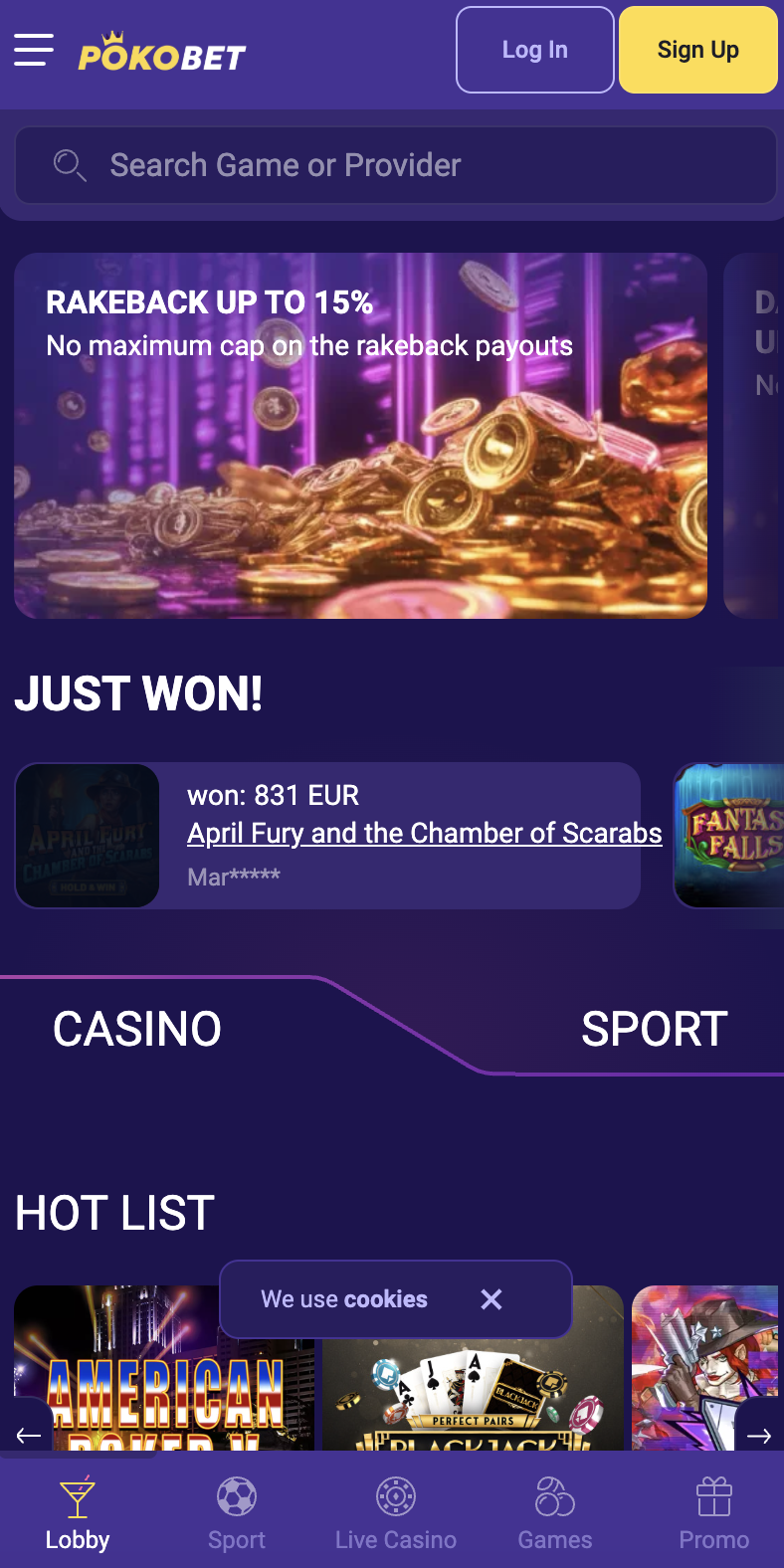 Pokobet Casino Mobile