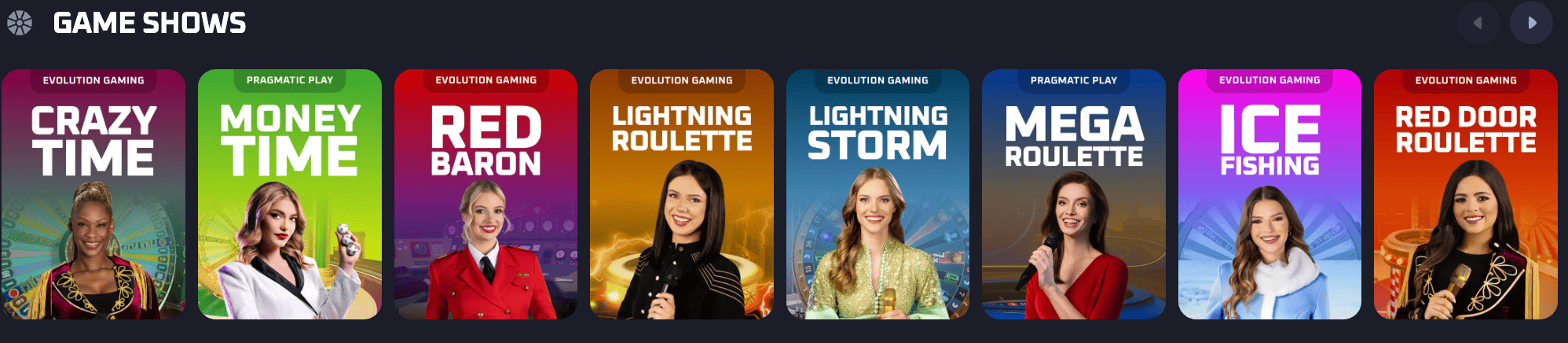 thrill casino game shows