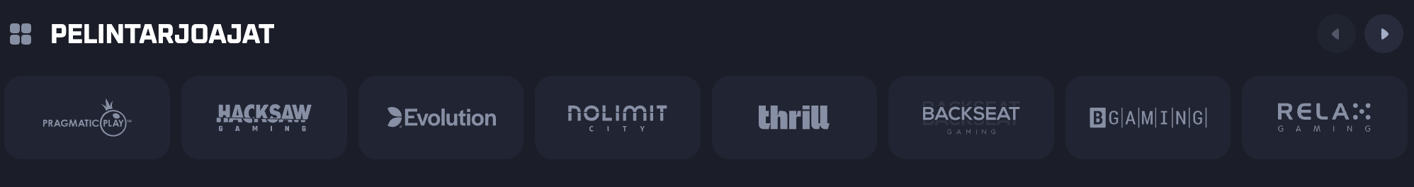 Thrill Casino Game Providers