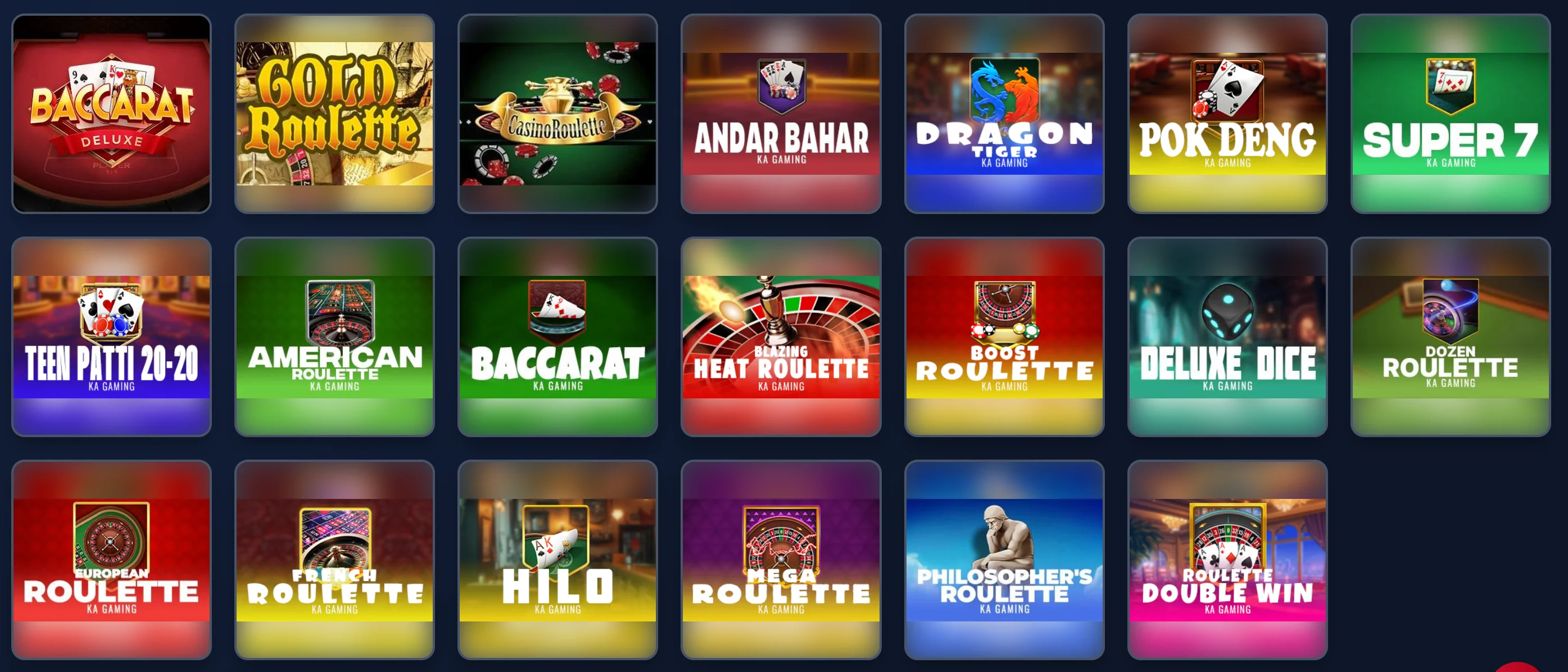 Winthere Casino Table Games
