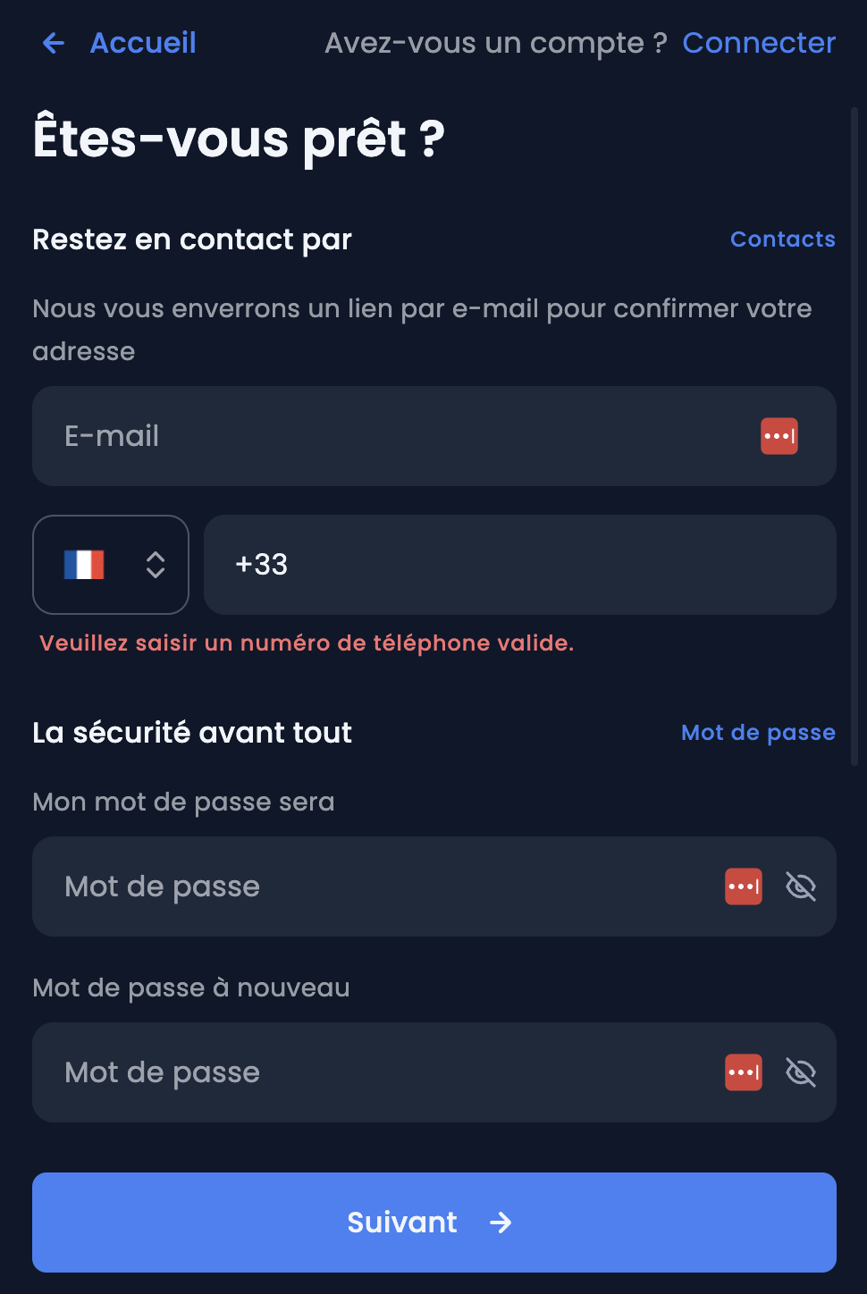 s’inscrire sur Winthere