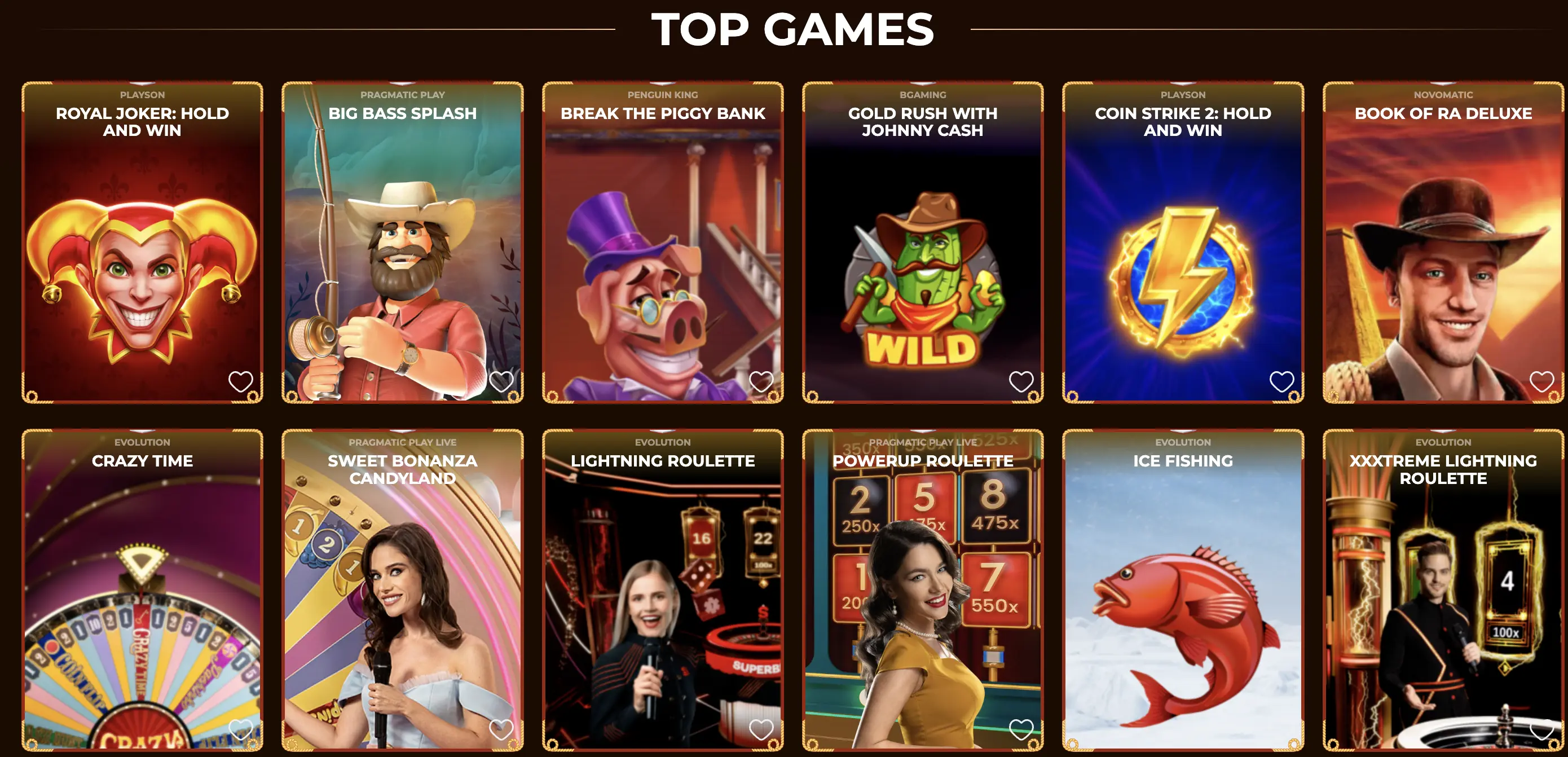 rodeoslot game selection