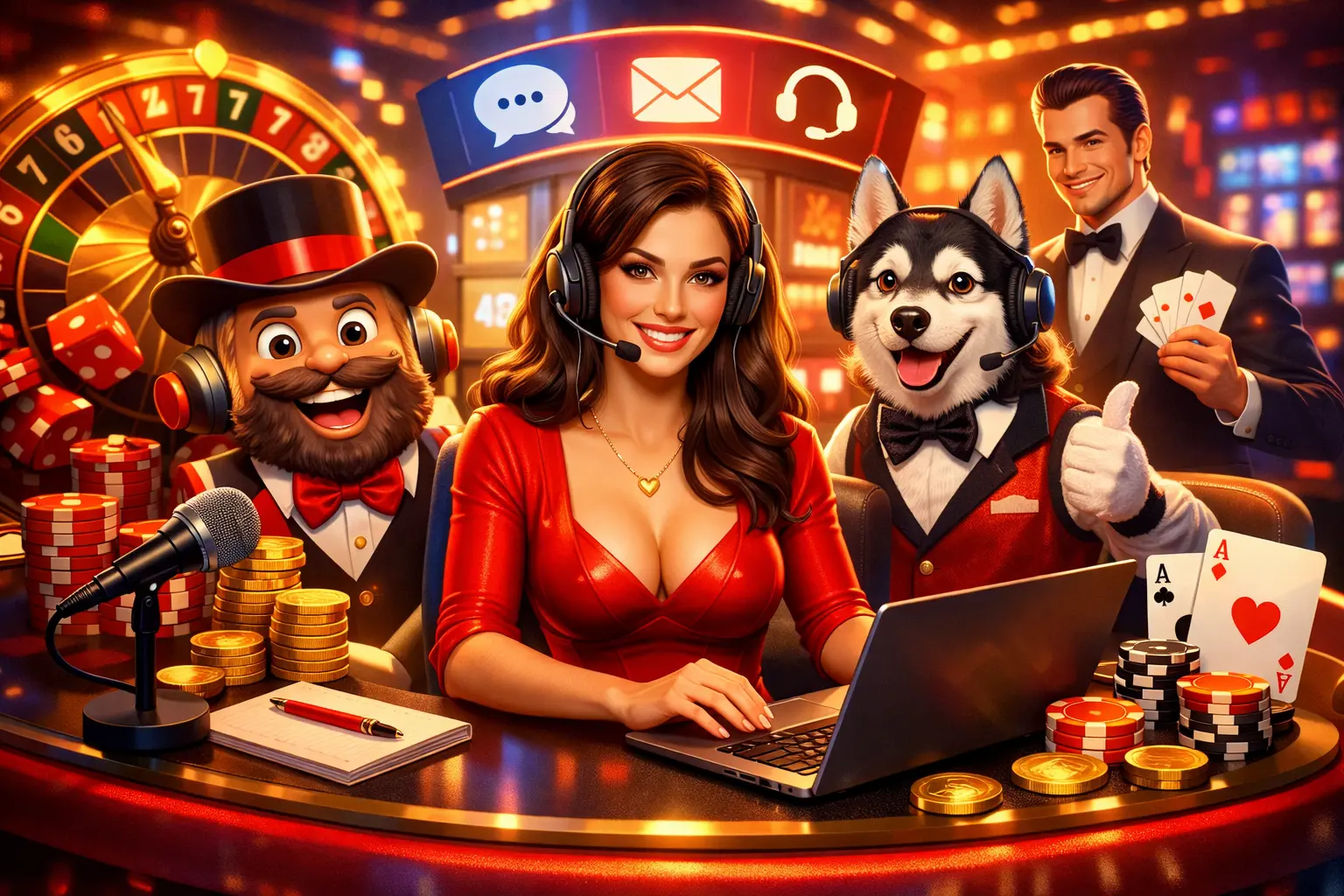 Interface du support client Betzino