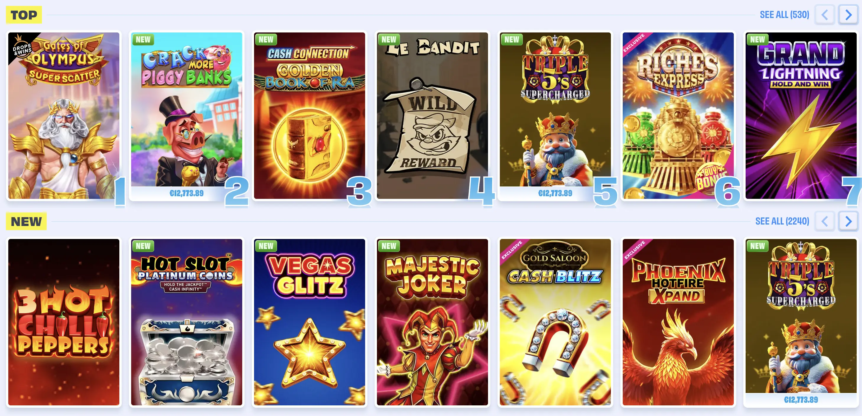 onlyspins game selection