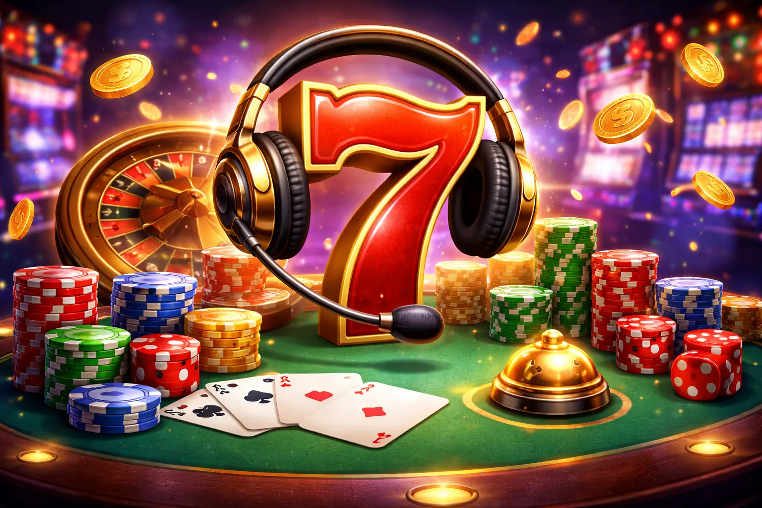 Interface du support Seven Casino